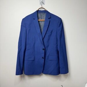 Roberto Cavalli Men's Navy Wool Blazer Jacket Sport Coat Sz 52 Slim Fit Italy